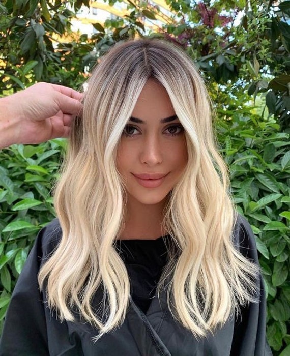 Balayage Blonde Wig / Brown Ombré Root Wig / Long Blonde Lace - Etsy Australia Balayage Blonde Wig / Brown Ombré Root Wig / Long Blonde Lace - Etsy Australia