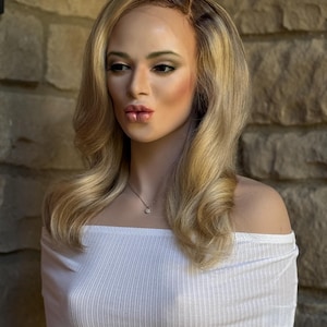 LISA | 100% Virgin Human Hair Lace Top Wig | Creamy Sun-Kissed Blonde image 3