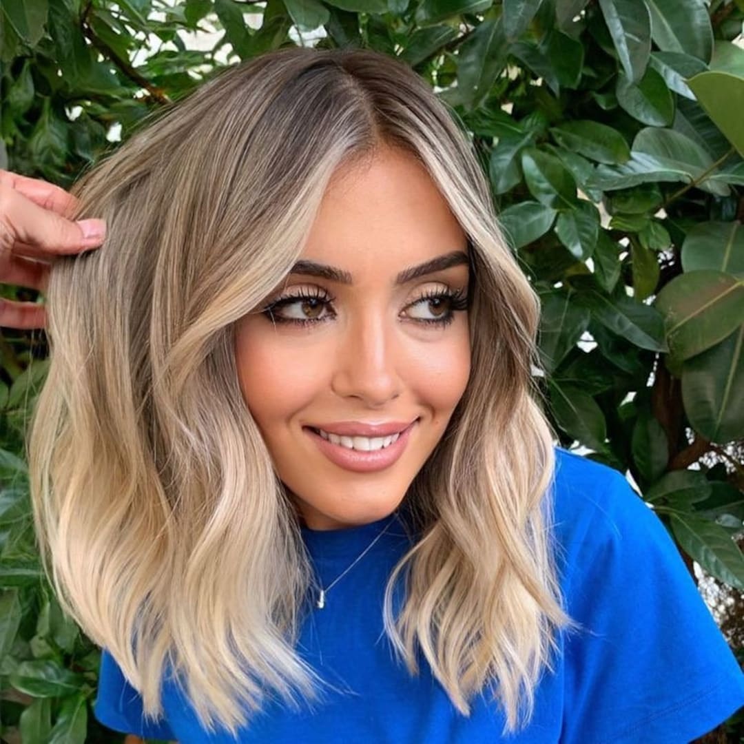 Blonde Bob gewellt / gewellte kurze Bob Perücke / Lace Front Perücke /  Echthaar Perücke