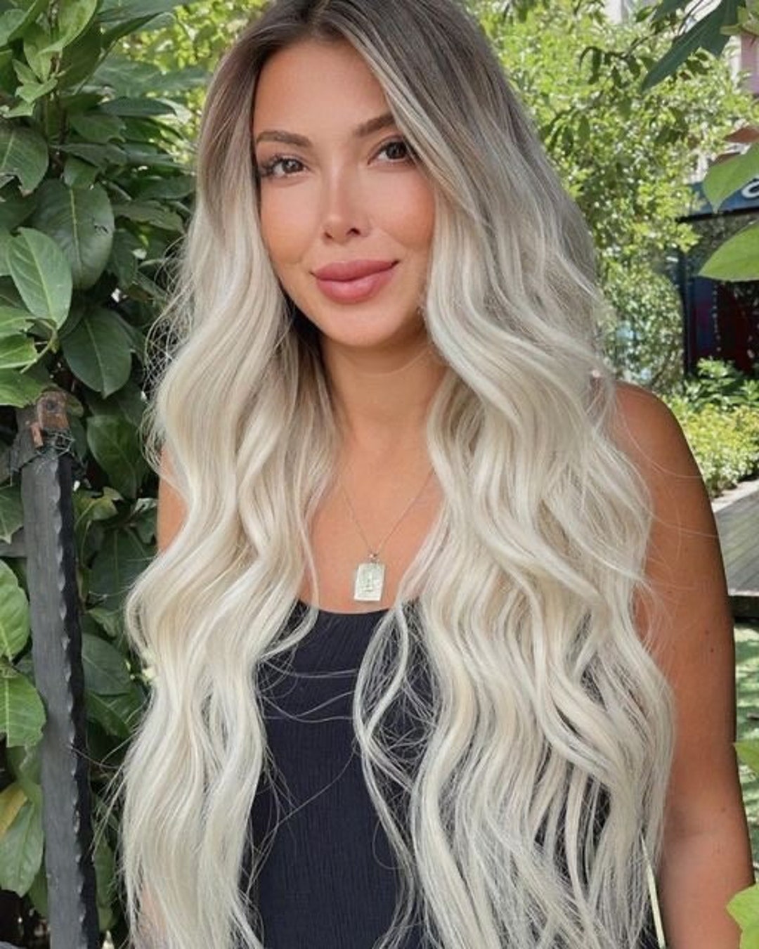 Ash Ombre Platinum Blonde Hair 100 Virgin Human Hair 28 Root