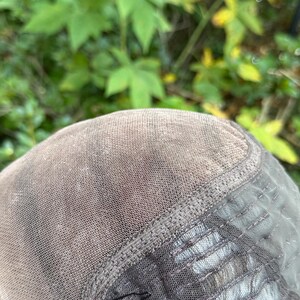 IJsblonde rokerige balayage-pruik met kant, lang haar, gezichtskaderlagen, mengsel van echt haar, 24-26 inch afbeelding 14