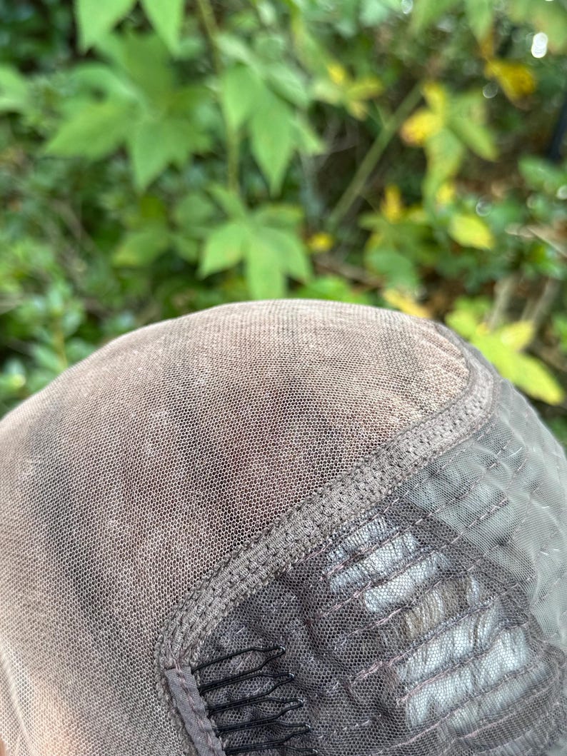 IJsblonde rokerige balayage-pruik met kant, lang haar, gezichtskaderlagen, mengsel van echt haar, 24-26 inch afbeelding 14