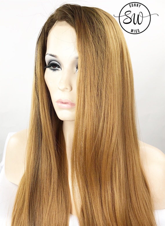 Light Auburn W Brown Lowlights Long Softly Curled Hand Tied Etsy