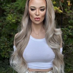 SWEET LOVE | Synthetic Lace Front Wig | Dimensional Neutral Blonde | Hand-tied Lace Top | Heat Friendly