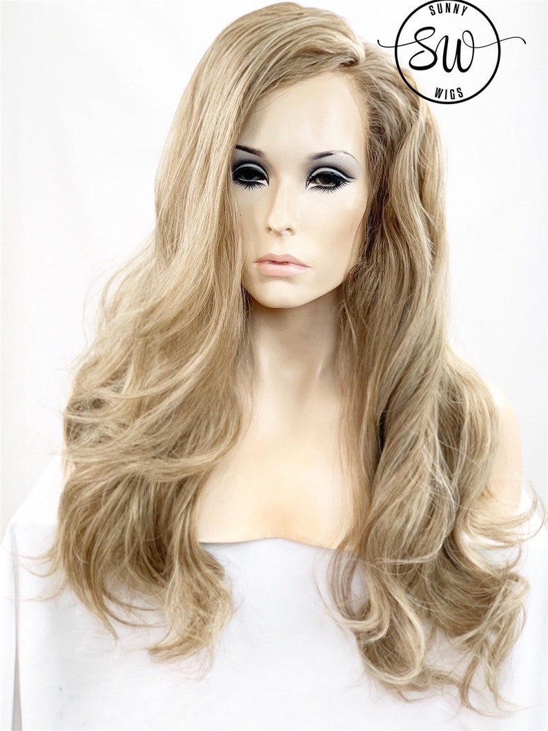 Dirty Blonde Balayage W Highlights Monofilament Lace Frontal Glueless Wig
