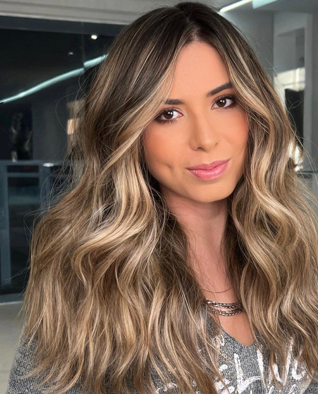 20 Blonde Brown Brush Lights Dimensional Highlights Balayage Virgin