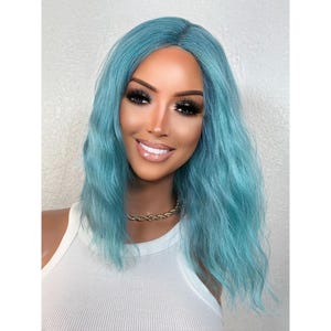 Sea Blue Wig - Etsy