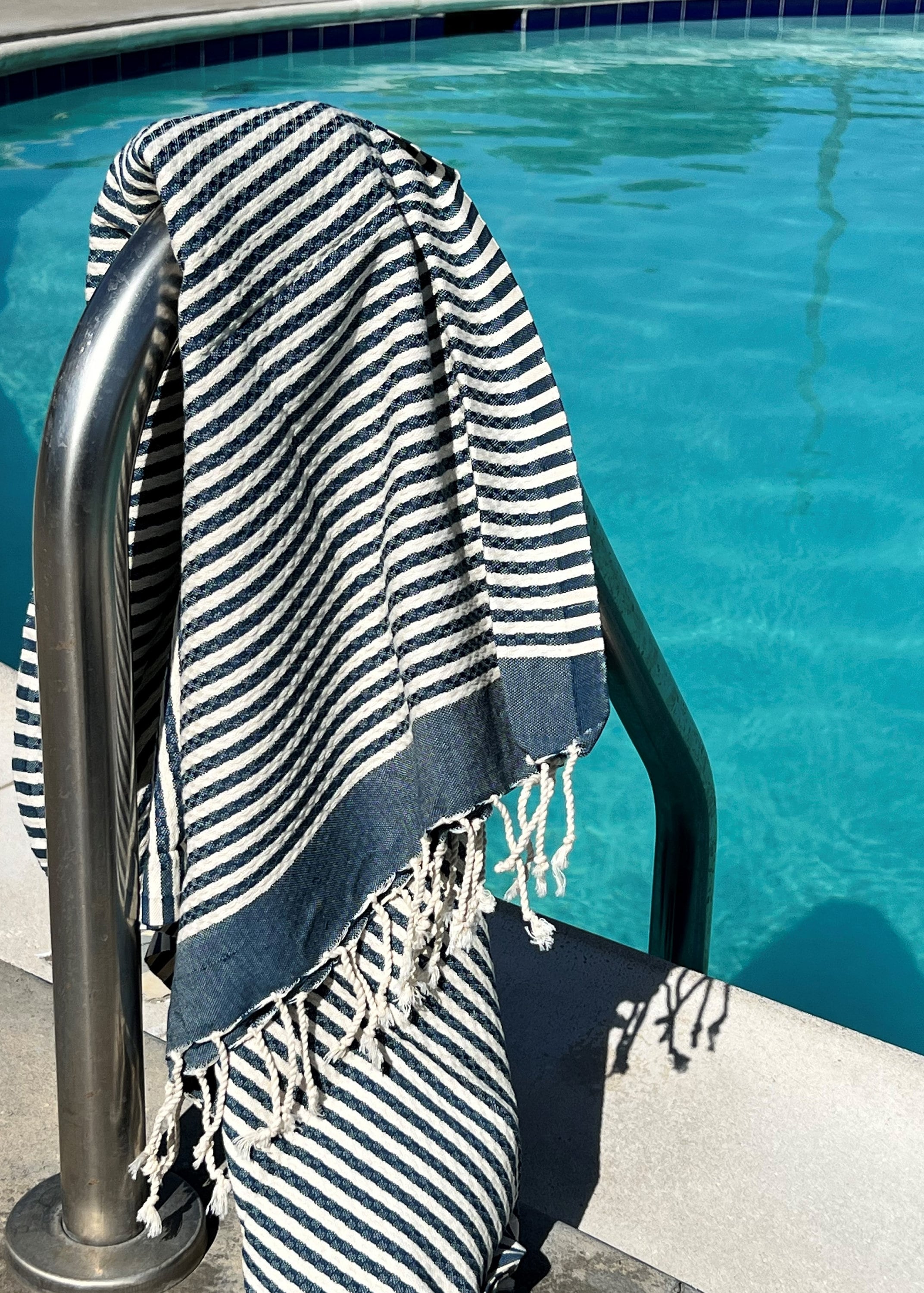 Black Stripe Pool and Beach Towel