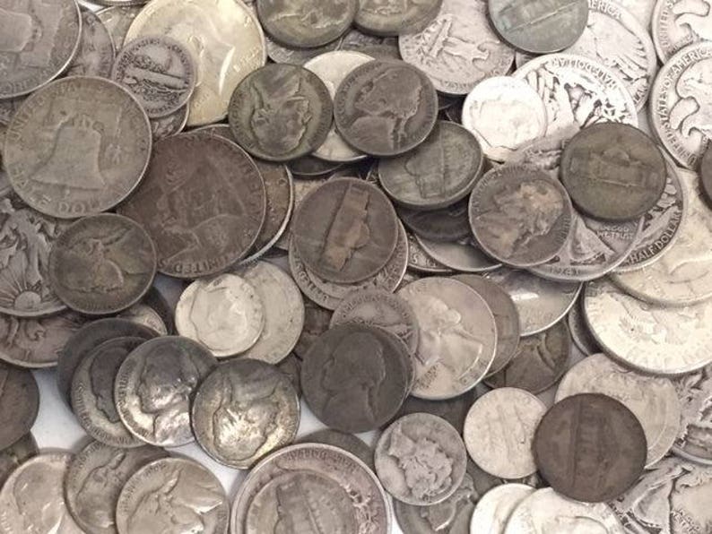 Best WHOLESALE 1//4 Pound OLD US SILVER COINS BULLION LOT 4 Oz All Pre 1965