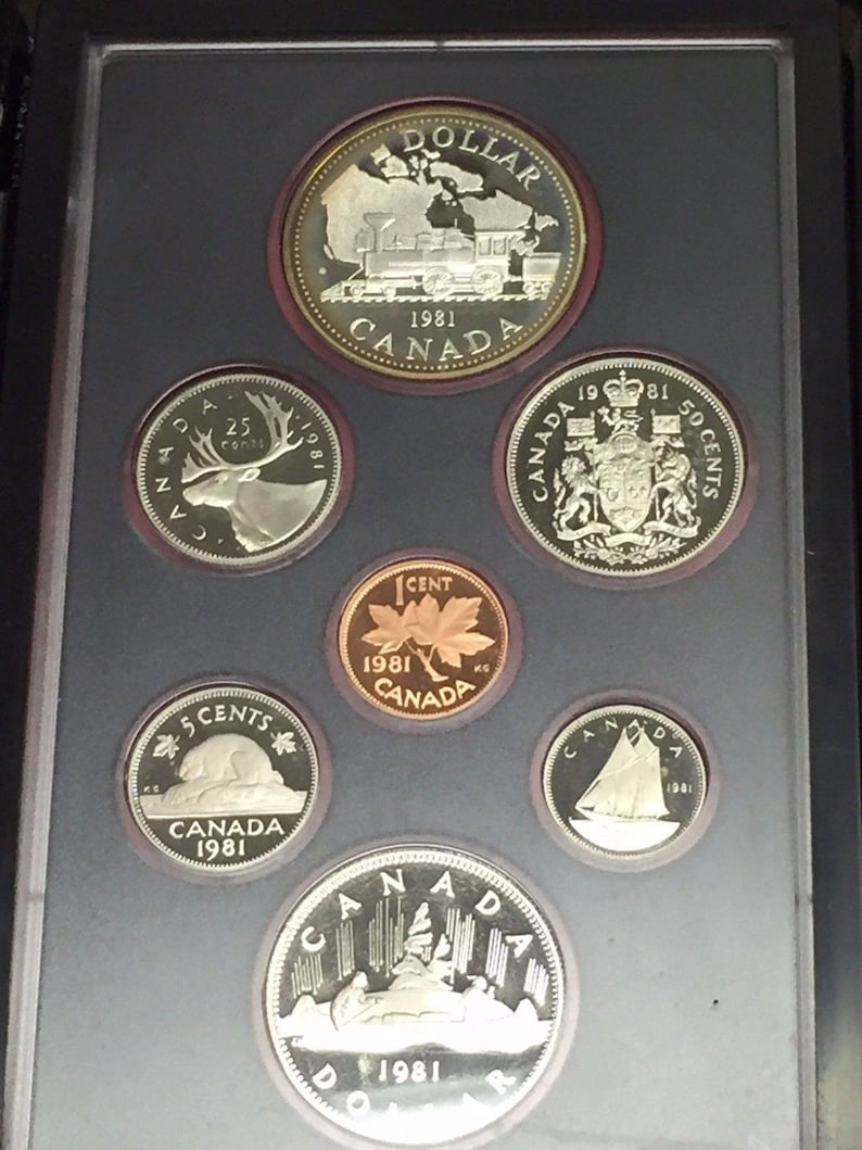 with COA 1981 Canada Double Dollar Proof Set