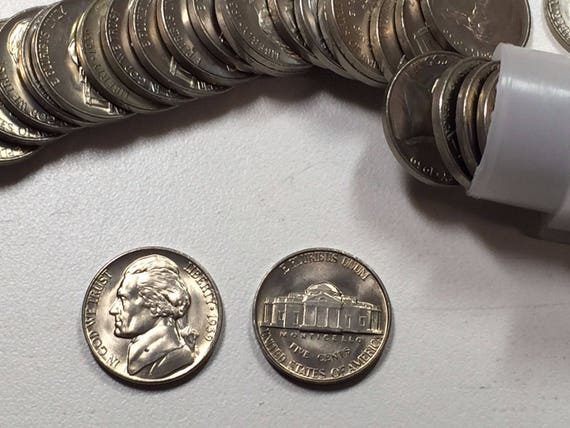 2018~D JEFFERSON NICKEL ~ BRILLIANT UNC IN OBW ROLLS 10 FULL ROLLS LOT OF