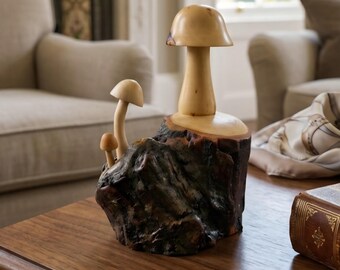 Wood Mushroom sculpture