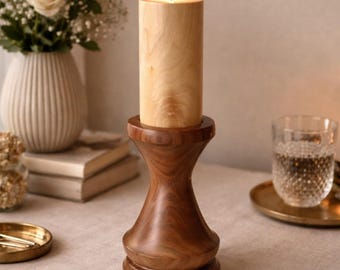 Tea light candle holder - Walnut and Ash