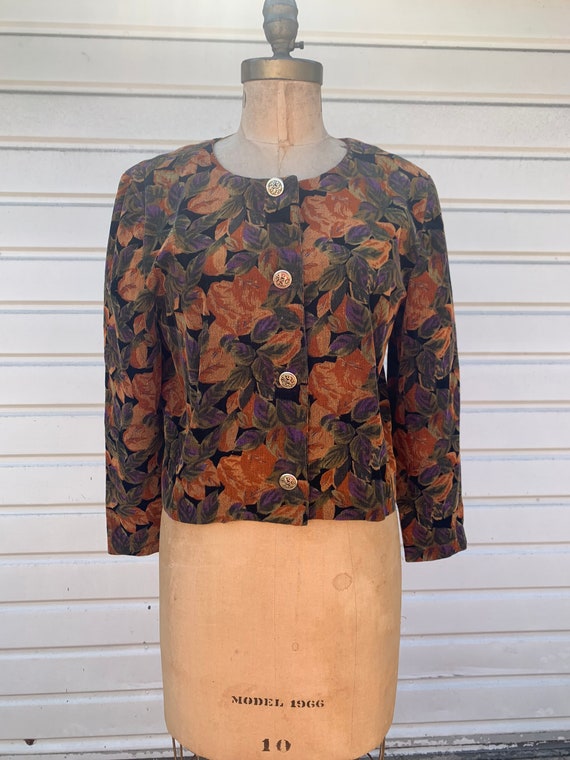 1990âs Floral corduroy Jacket