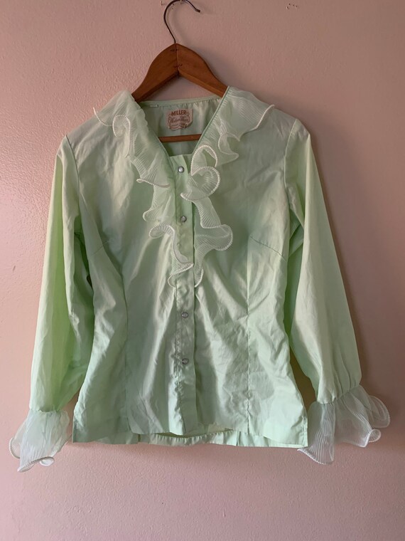 1970s Prairie Style Western Blouse