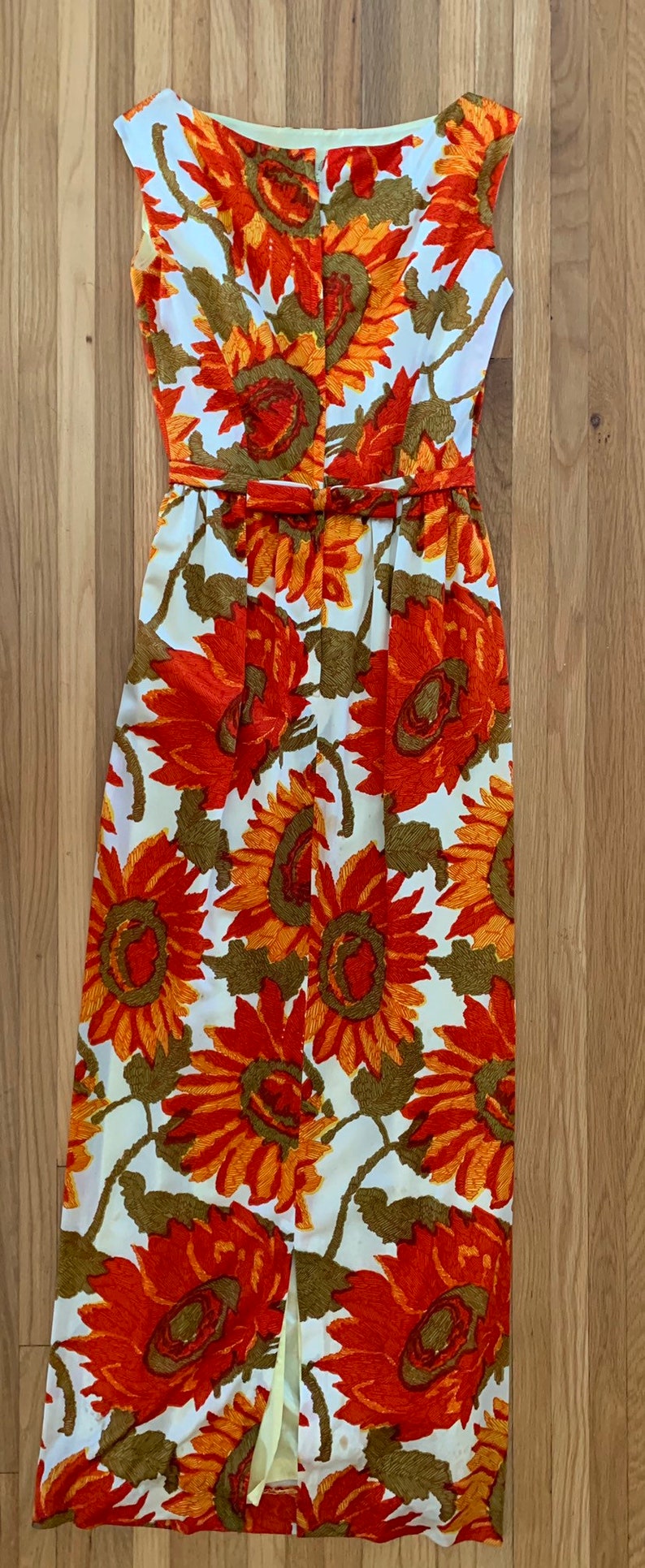 1960/'s sunflower print mod gown by Jay Herbert