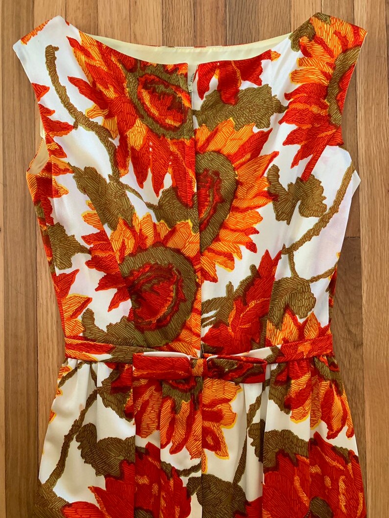 1960/'s sunflower print mod gown by Jay Herbert