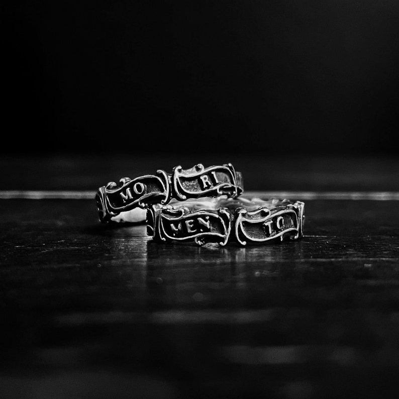Mourning Band Mourning Ring Memorial Ring Georgian Mourning Ring Victorian Rococo Remembrance Jewelry Remains Jewelry Memento Mori