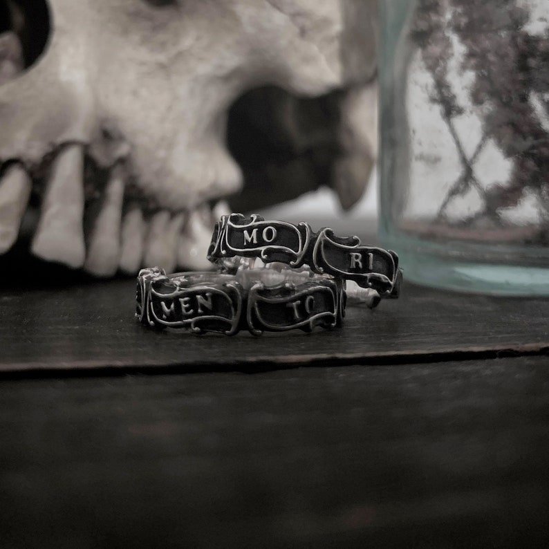 Mourning Band Mourning Ring Memorial Ring Georgian Mourning Ring Victorian Rococo Remembrance Jewelry Remains Jewelry Memento Mori