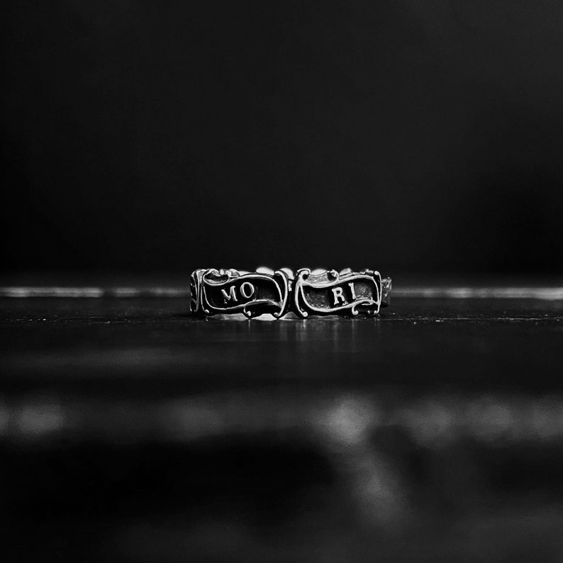 Mourning Band Mourning Ring Memorial Ring Georgian Mourning Ring Victorian Rococo Remembrance Jewelry Remains Jewelry Memento Mori