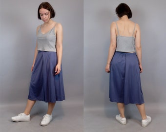 70s Vintage Midi Casual Skirt, Retro Pleated Midi A line Skater Skirt for Women