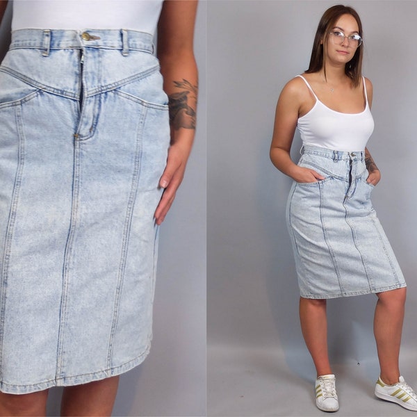 80s Denim Skirt - Etsy