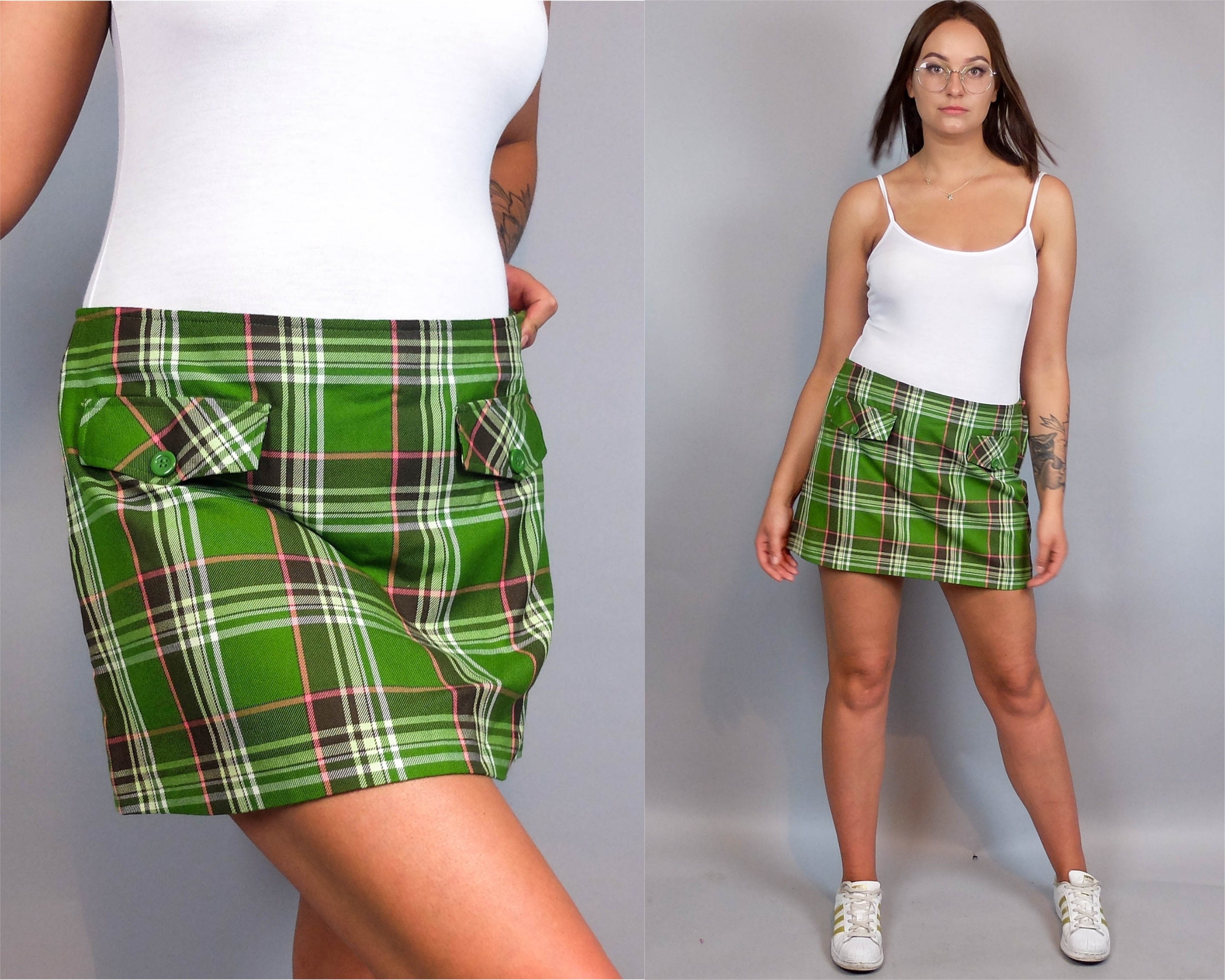 checkered skirt 90s