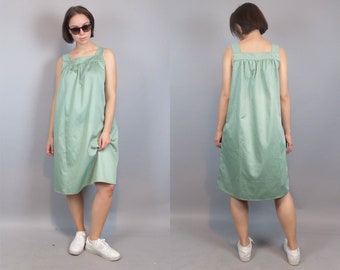 Vintage más tamaño pastel menta verde Cocoon Midi vestido, 90s más tamaño mujeres ropa playa vestido de verano Kaftan XL XXL