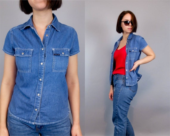 vintage denim shirt womens