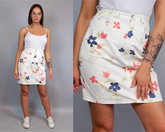 jean skirt 80s