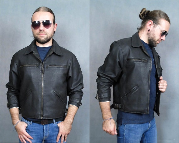 Pristine Leather Mens Motorcycle Leather Biker Party Genuine Lambskin Jacket