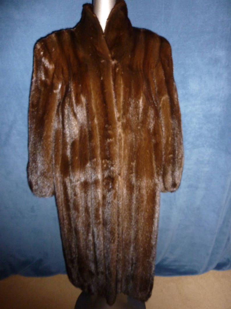Magnificent Luxury Full Length Top Quality Natural Brown Mink Coat ...