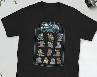 Dungeons and Raccoons | Nerdy Raccoon | Nerd | Geek | RPG D20 Dice | Role-Play Game | Gamer| T-Shirt | Tank Top | Sweatshirt | Hoodie