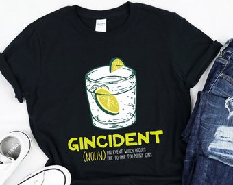 Divertente Gin Tonic T-Shirt Gin Just Drink It Cocktail Maglietta Barman