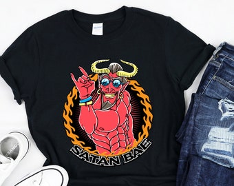 Satan Salt Joke Shirt | Satan Bae | Funny Baphomet Occult Fan Spooky Halloween Gift | T-Shirt | Tank Top | Sweatshirt | Hoodie