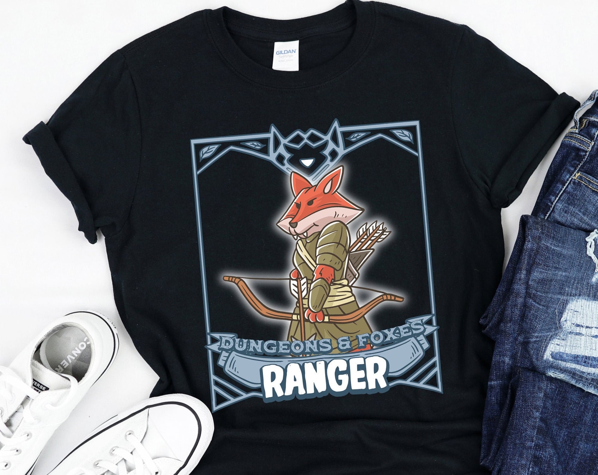 Ranger Dungeons and Foxes tshirts