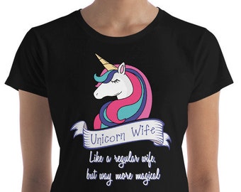 Unicorn Wife Shirt for Unicorn Lover Wifey Women's short sleeve t-shirt