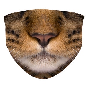 Cat Face Mask | Kitten | Kitty | Cat Lover | Sublimation Face Mask | Mouth Nose Cover | Reusable Washable Mask