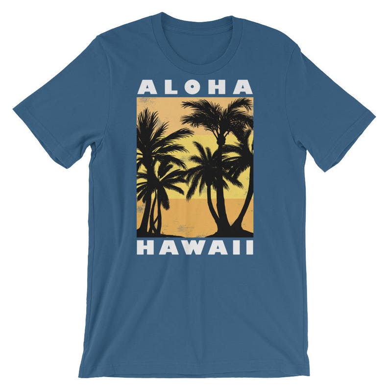 Aloha Beaches Hawaii T-Shirt Vintage Palms Shirt Vacation Gift image 6