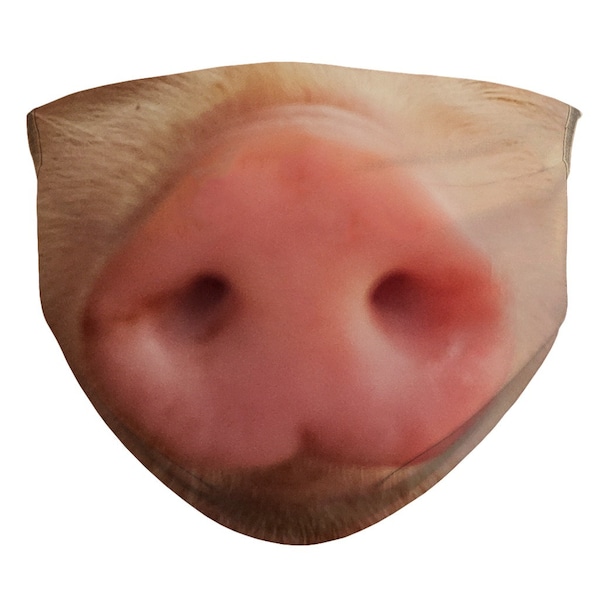 Pig Face Mask | Farm Animal | Farmer | Pigs | Funny Pig's Snout Mask | Sublimation Face Mask | Mouth Nose Cover | Reusable Washable Mask