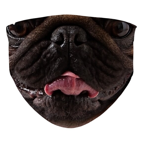 Pug Face Mask Pug Pugs Dogs Dog Lover Sublimation Etsy