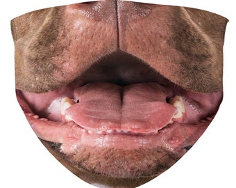 Pittbull Face Mask | Pittie | Bull Terrier | Dogs | Dog Lover | Sublimation Face Mask | Mouth Nose Cover | Reusable Washable Mask