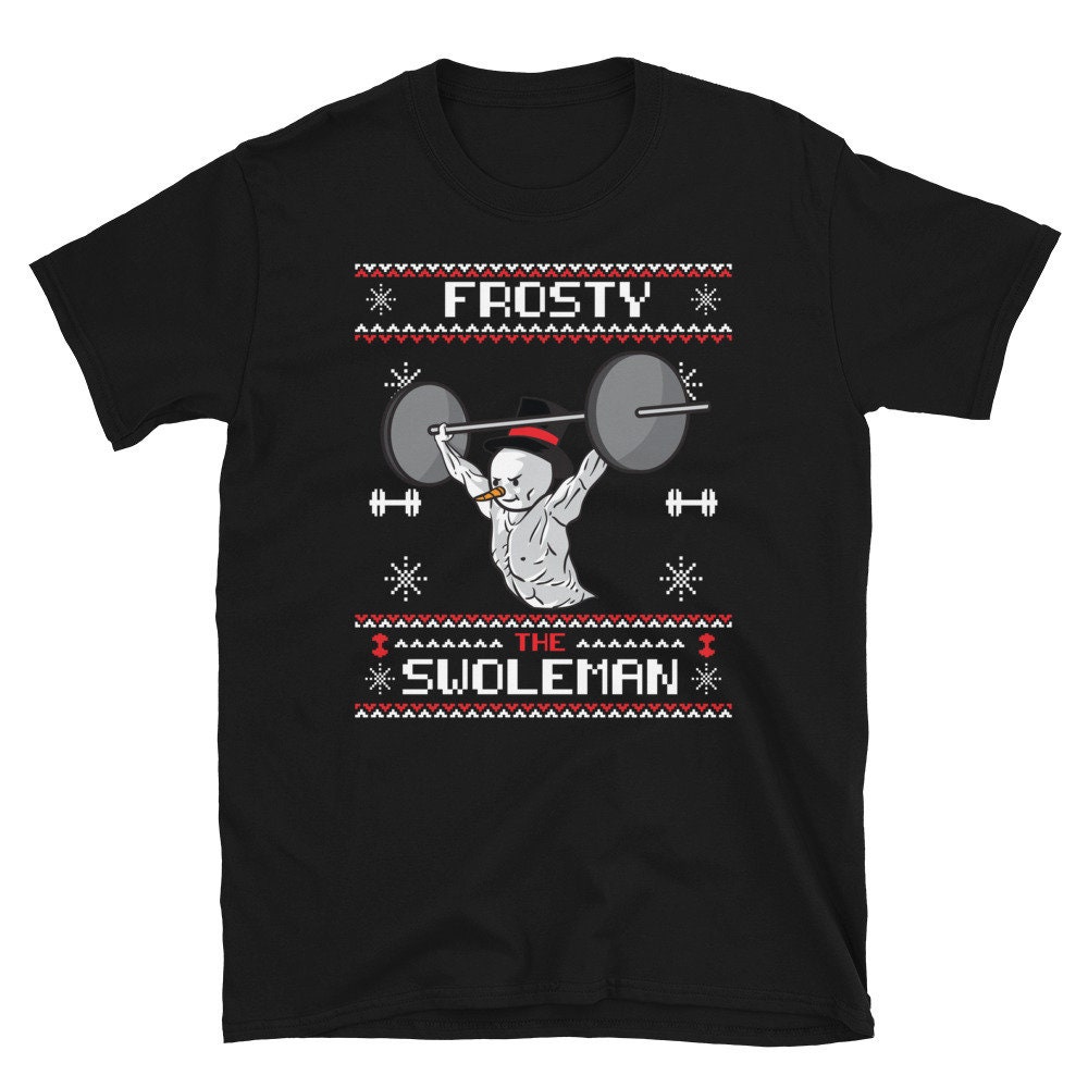 Discover Frosty the Swoleman Ugly Christmas T-Shirt