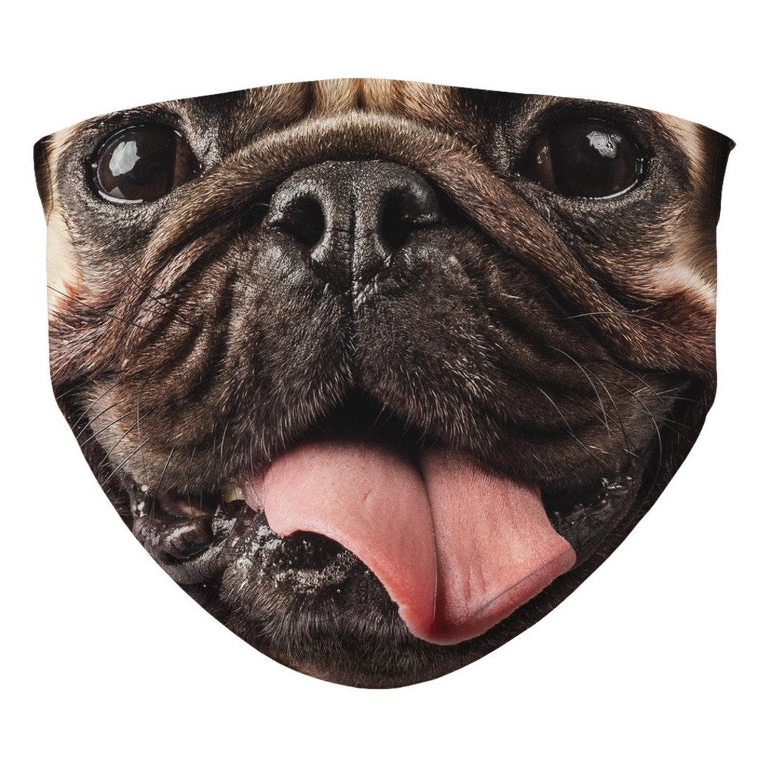 Pug Face Mask Pug Pugs Dogs Dog Lover Sublimation Face Mask Mouth Nose