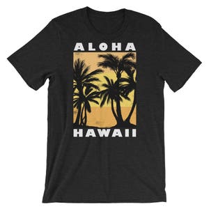 Aloha Beaches Hawaii T-Shirt Vintage Palms Shirt Vacation Gift image 2