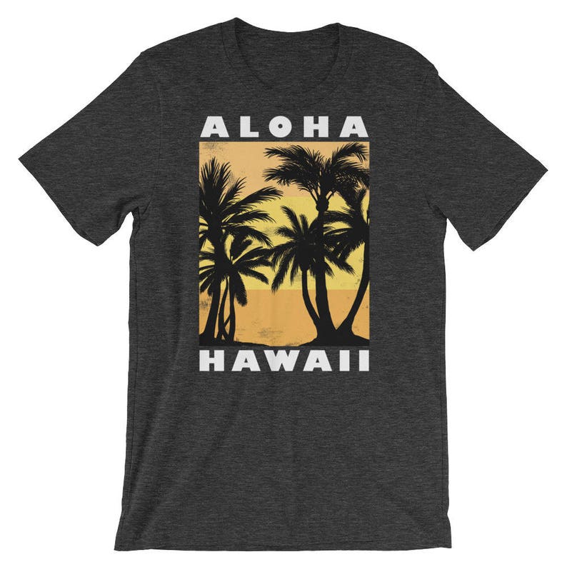 Aloha Beaches Hawaii T-Shirt Vintage Palms Shirt Vacation Gift image 5