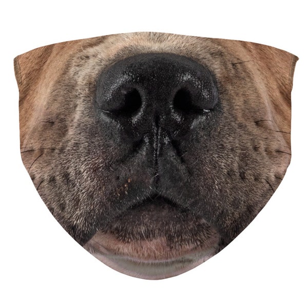 Maschera facciale Staffordshire Bull Terrier / Pitbull / Cani / Amante dei cani / Maschera per il viso a sublimazione / Copertura naso bocca / Maschera lavabile riutilizzabile