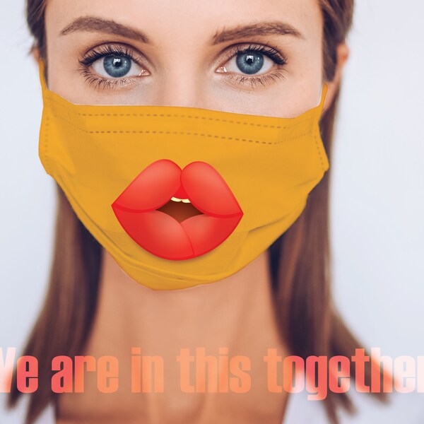 Mouth Mask Lips Etsy