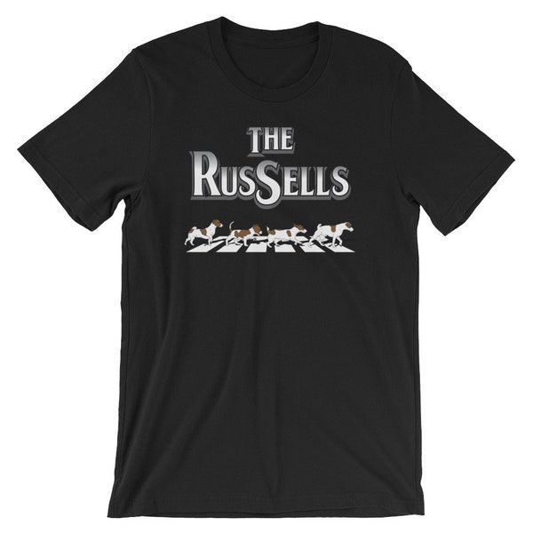 The Jack Russells T-Shirt Funny Music Band Squad Pack Walking Pedastrian Crosswalk Jack Russell Terrier Tee Unisex Women Men Kids Dog Lover