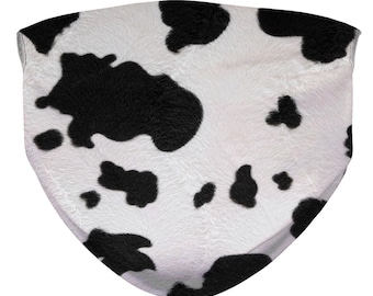 Cow Fur Pattern | Farm Animal | Milk Cow | Farmer | Sublimation Face Mask | Mouth Nose Cover | Reusable Washable Mask